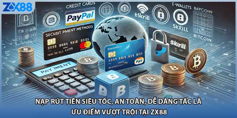 Nạp rút tiền siêu tốc, an toàn, dễ dàng tác là ưu điểm vượt trội tại ZX88